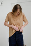 BASERANGE Classic Bamboo Fiber Bamboo Cotton Loose T-shirt Series Collection Round Neck Bottoming Shirt France BAS-TOLO-BL-000-AURAL